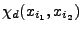 $\chi_{d}(x_{i_{1}},x_{i_{2}})$