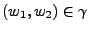 $(w_1,w_2)\in\gamma$