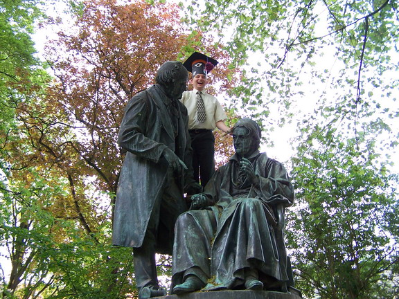 Doktorfeier: Gauss and Weber monument, Goettingen