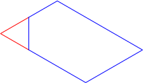 Pentagon 1 extended to a parallelogram