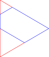 Pentagon 1 extended to an equilateral triangle