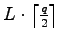 $ L\cdot \left\lceil\frac{q}{2}\right\rceil$