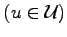 $ (u\in{\mathcal U})$
