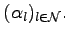 $ (\alpha_l)_{l\in\mathcal N}.$