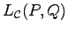 $ L_{\mathcal C}(P,Q)$