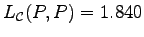 $ L_{\mathcal C}(P,P)=1.840$