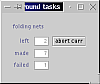 Background Tasks window -- folding net tasks