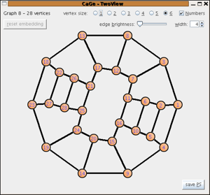 A bipartite cubic plane graph