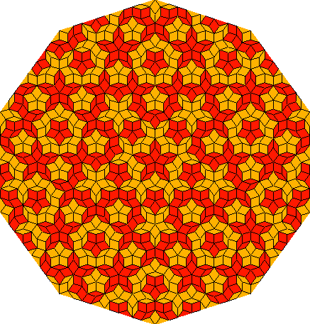 Penrose Rhombus Tiling with Color Symmetry