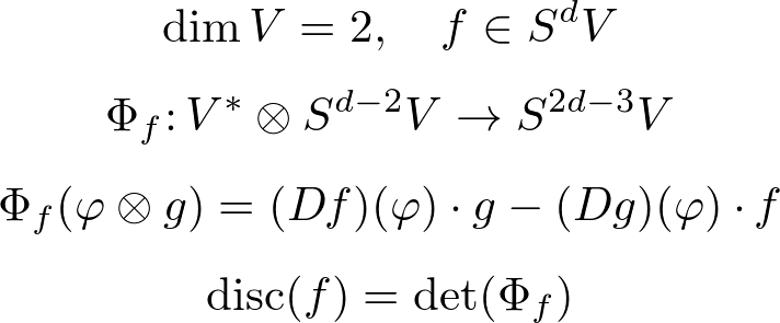 [The discriminant of a binary form]