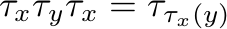 General relation for transpositions